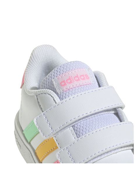 Adidas Grand Court Lifestyle Hook And Loop Shoes White Multicolor Infant ADIDAS CORE | Sneakers | HP8917-